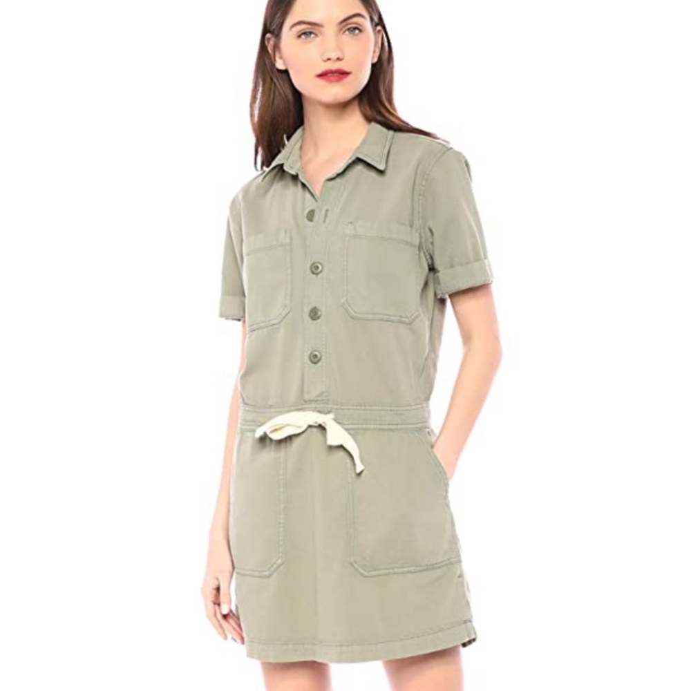 Lucky Brand Button Up Drawstring Dress